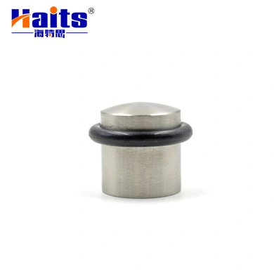 HT-30.1086 Stainless Steel Round Floor Mounted Door Stop with Rubber Ring